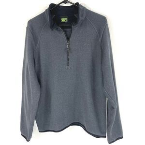 Koppen Outdoors Mens Pullover Size Medium Gray 1/4 Zip Long Sleeve Hiking Fleece
